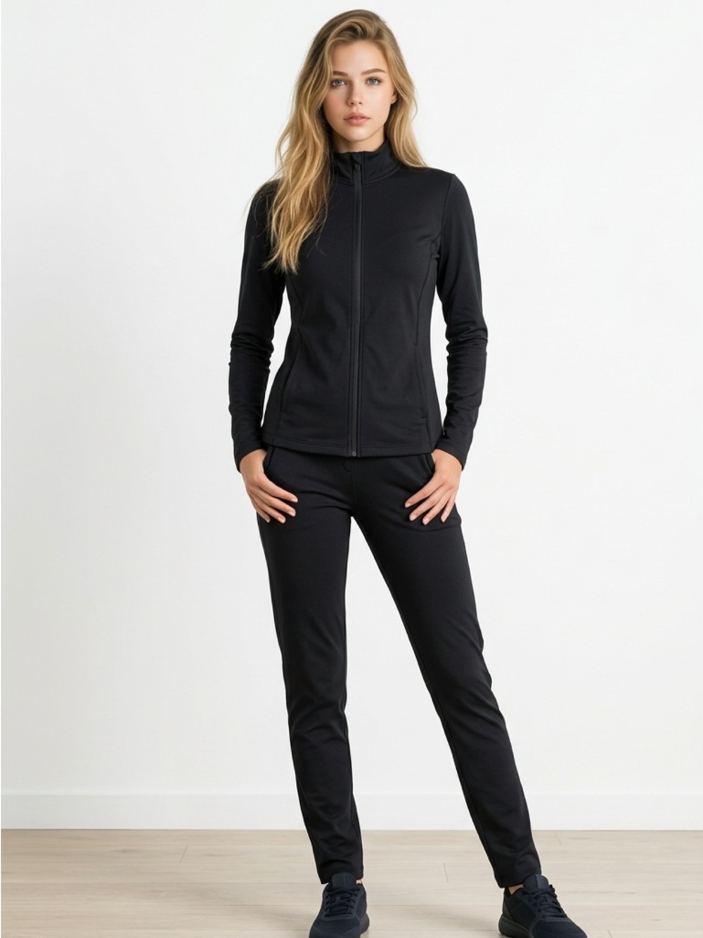 Black Zipper Sweater (top only)